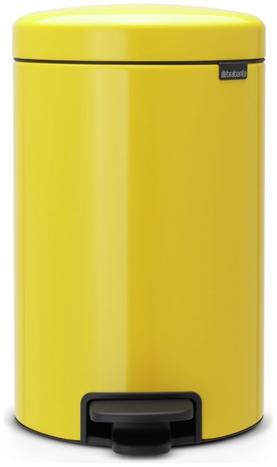Brabantia newIcon 12 Litre Pedal Bin - Yellow.